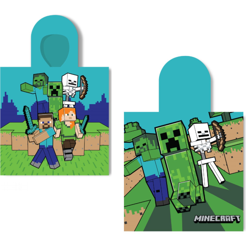 PONCHO 55X110 CM  MINECRAFT MNC24-2009CG COTTON 290 gsm