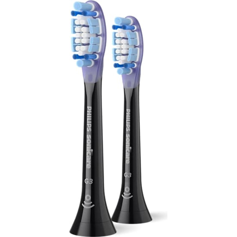Philips Sonicare G3 Premium Gum Care Standard zobu birstes uzgalis, 2gab, melns - HX9052/88