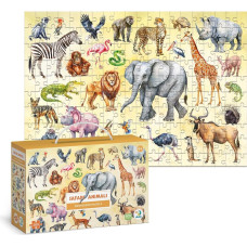 Dodo Attīsto&scaron;ā puzle Montessori Puzle "Safari dzīvnieki"