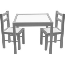 Drewex Galdiņš+ 2 krēsliņi BOGDAN white/grey  (Drewex) [A]