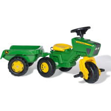 Rolly Toys 052769 Rolly-Kid John Deere trīsriteņu traktors ar piekabi