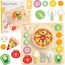 Classic World Drewniana Pizza do Krojenia Układanka Warzywa 22 el.