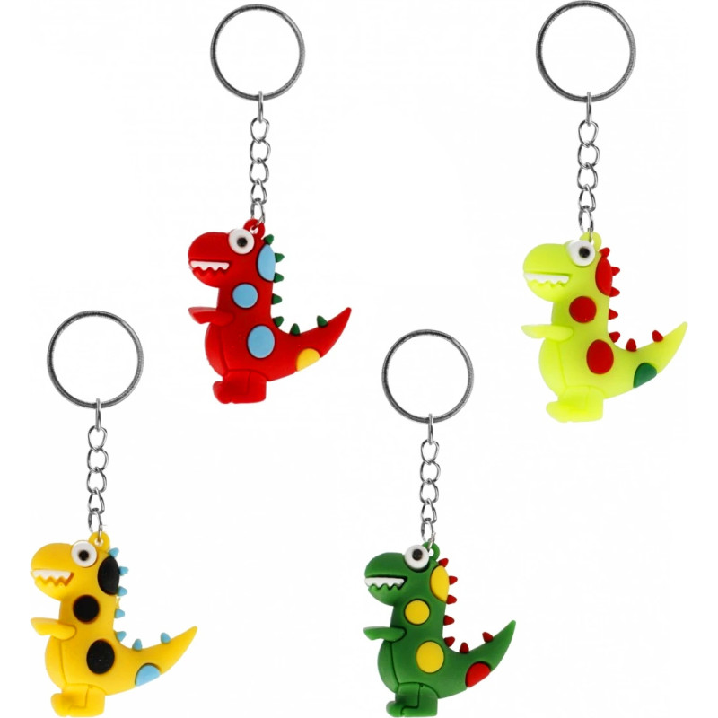 BRELOK DINOZAUR GUMOWY 12 SZTUK
