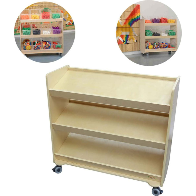 Masterkidz Regał na K&oacute;łka - 3 P&oacute;łki Na Akcesoria Do Tablicy STEM