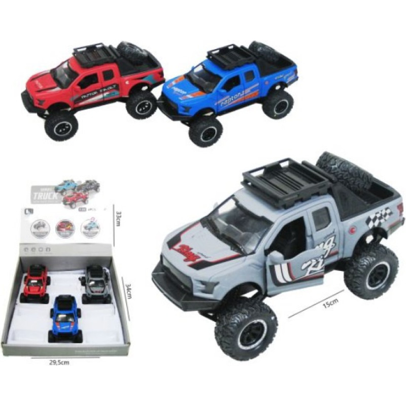 HIPO automašīna – modelis 50097 – apvidus versija ar gaismām un skaņu – 15 cm