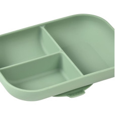 Beaba / Red Castle BEABA Silikona šķīvis ar nodalījumiem un piesūcekņiem, Sage Green