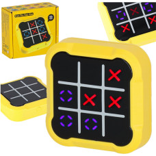 Krustu rats elektroniskā puzzle spēle tic tac toe konsole portatīvā dzeltena