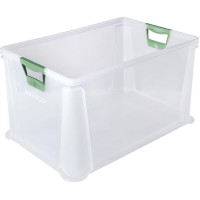 Keeeper Kaste eurobox ar mīkstiem rokturiem Luis 59x39x32cm 64L caurspīdīga