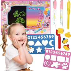 Woopie Mata Wodna do Malowania 2w1 XXL 100x70cm Świeci w Ciemności