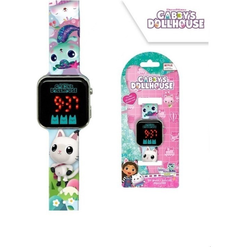 Kids Euroswan - Akcesoria Licencyjne LED WATCH - GABBYS DOLLHOUSE