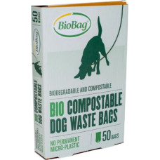 Biobag Suņu ekskrementu maisi kompostējami BioBag Dog on box (50 gab. kastē) 20mkr. 20x32cm melni