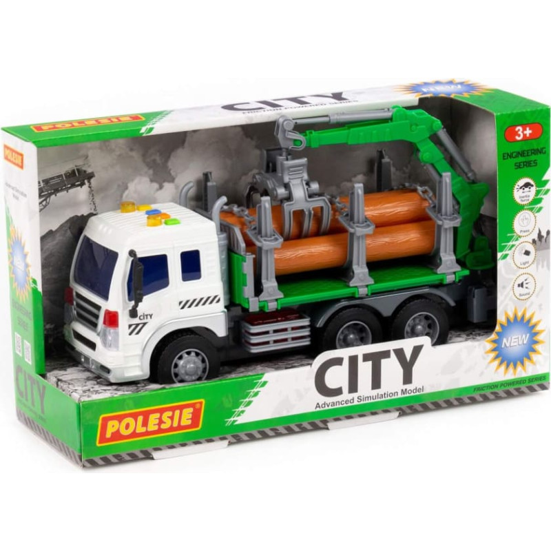 Polesie Kravas baļķvedējs ar inerci un skaņu kastē 32 cm 96067
