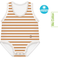Growing body Bio Cotton Summer 0-36m caramel stripes