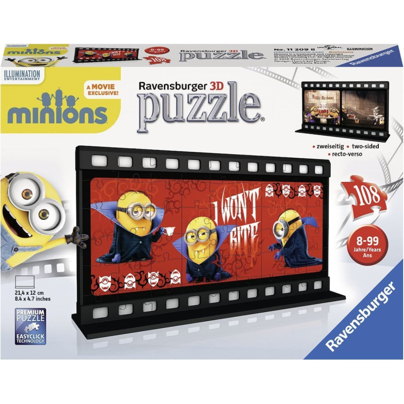 Ravensburger 3D puzle, 108 gab., Minions