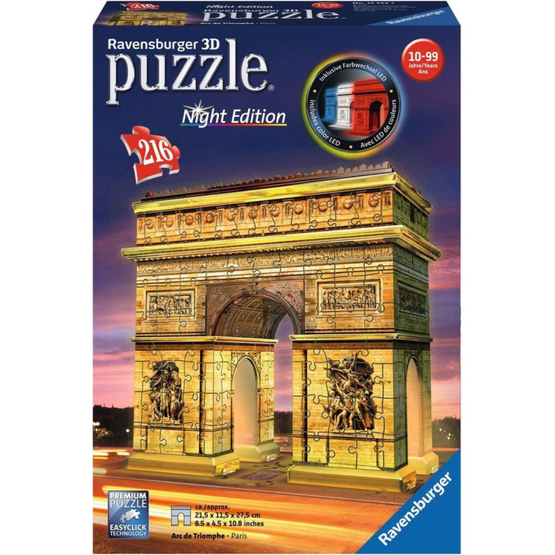 Ravensburger 3D puzle Triumfa arka ar gaismu, 216 gab., 10+