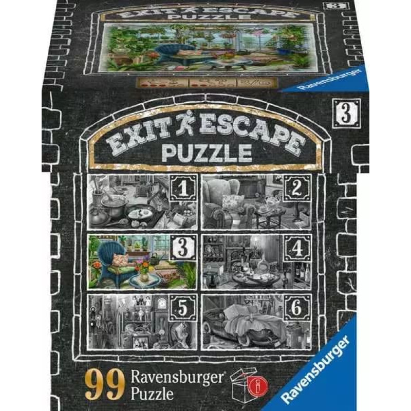 Ravensburger Puzle Escape, 99 detaļas: Ziemas dārzs (12+)