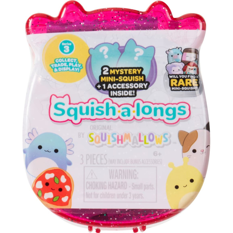 Squishmallows SQUISH-A-LONGS figūriņas, 2-paka necaurspīdīgā iepakojumā, 2,5&nbsp;cm