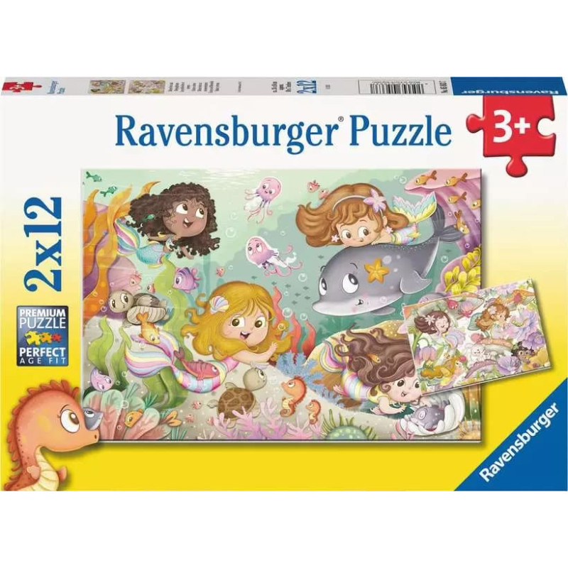 Ravensburger Puzle 2x12 gab. Fejas un nāras