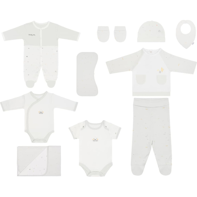 Newborn romper set 10pcs Bear with me Blue