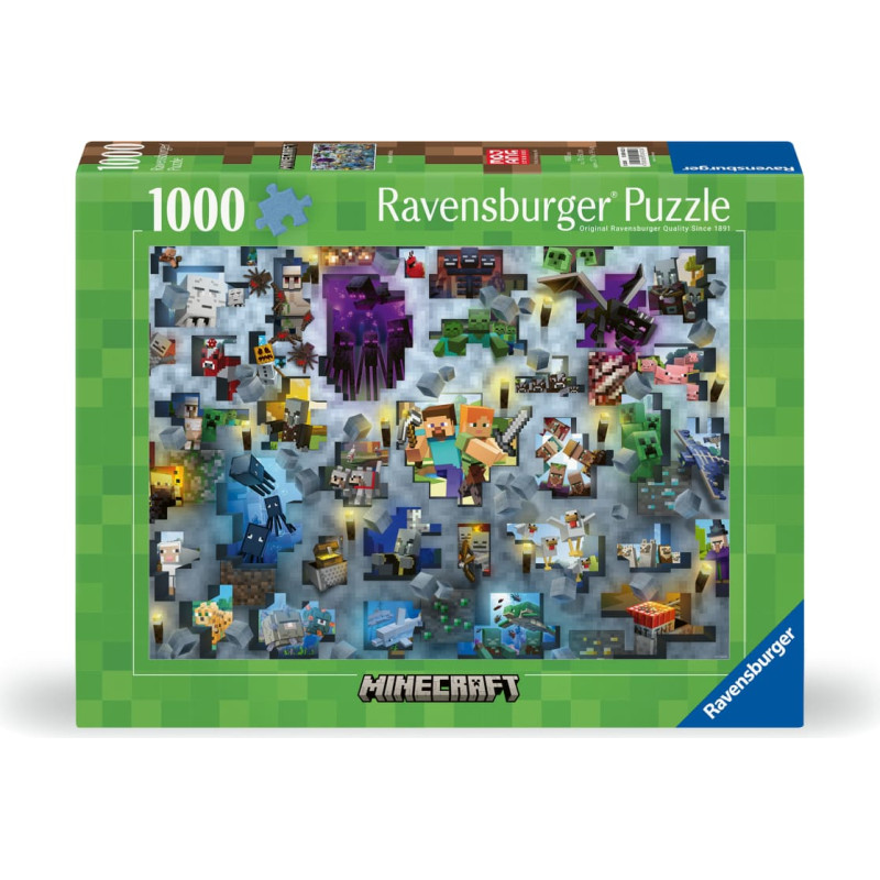 Ravensburger Puzle 1000 Minecraft radījumi