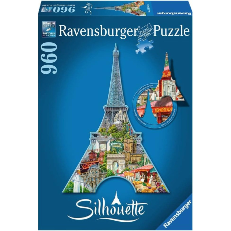 Ravensburger Puzle 960 Konturpuzle Parīze