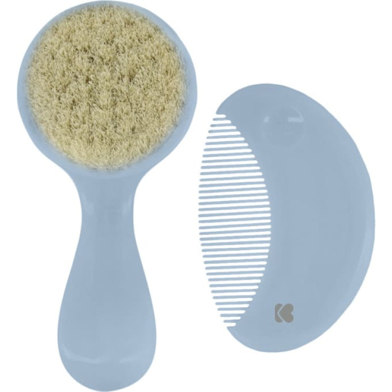 Comb and brush with natural bristles Stripy Friends