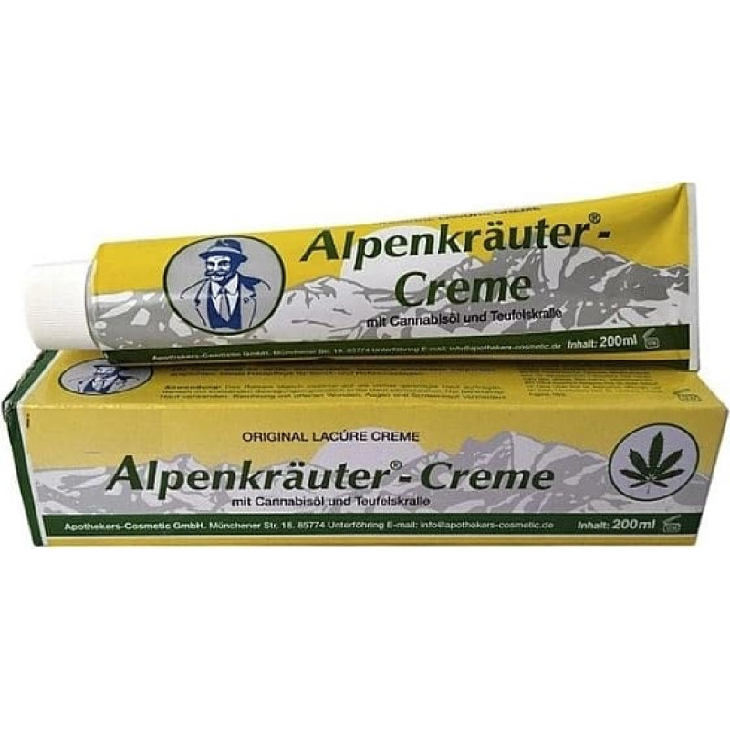 Apothekers-Cosmetic Gmbh Alpu augu krēms Alpenkr&auml;uter&reg; ar kaņepju eļļu/ Harpagofītu (velna nagu) ekstr.200ml