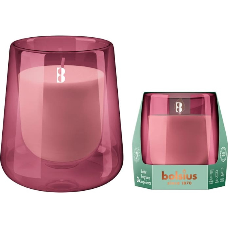 Bolsius Svece arom. stikla gl. Clean Light &Oslash;95x85mm cypress & amber