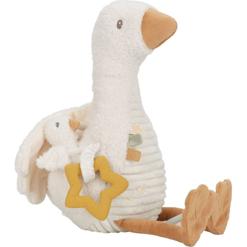 Little Dutch Aktivitā&scaron;u mīkstā rotaļlieta Mazais Zoss "Newborn Naturals" GRS