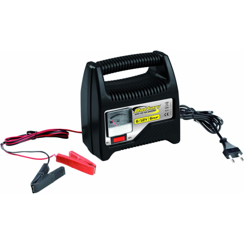 Bottari 6A Akumulatora lādētājs ar ampērmetru 6V/12V "6 AMP"