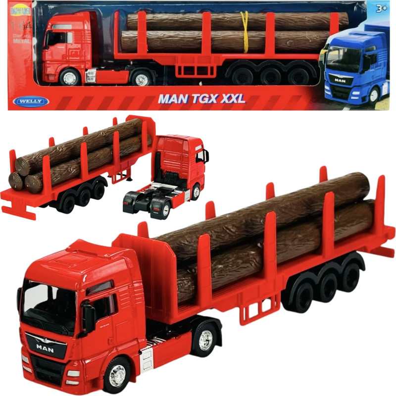 AUTO WELLY TRUCK MAN GTX Z DREWNEM 1:64