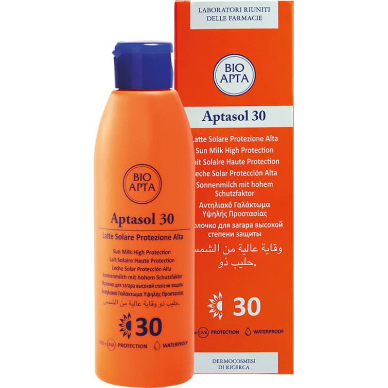 Bioapta Aptasol 30 (aizsardzības pieniņ&scaron; ar augstu aizsardzības pakāpi 30+) 125 ml