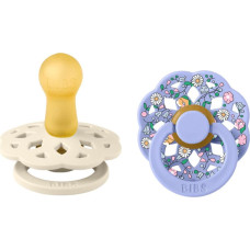 Bibs x Liberty Boheme Mānekļi no dabiskā kaučuka Chloe Meadow Ivory Mix 0-6m 2pcs