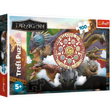 Trefl 16524 Puzzle 100 Smoki w akcji