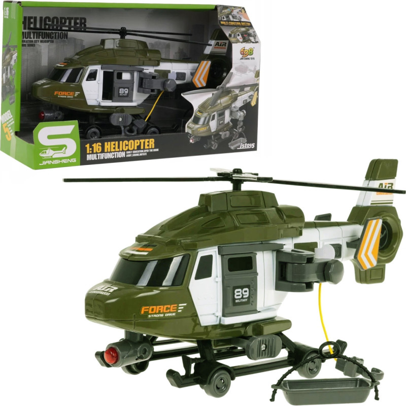 HELIKOPTER WOJSKOWY ŚWIATŁO I DŹWIĘK