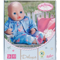 Baby Annabell Active Deluxe Jeans 43cm džinsa kombinezons 706268