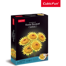 Cubic Fun CUBICFUN 3D puzle ziedu pu&scaron;ķis - saulespuķes