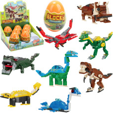 KLOCKI DINOZAURY W JAJKU +50 ELEMENTÓW