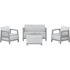 Keter Dārza mēbeļu komplekts Scandi Linea 2 Seater Set gaiši pelēks/tumša tērauda pelēks