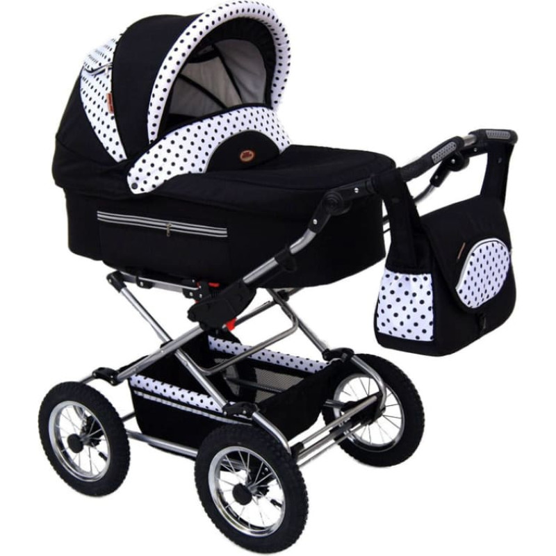 Baby Fashion FANARI Universālie rati 2in1, 119 black+dots
