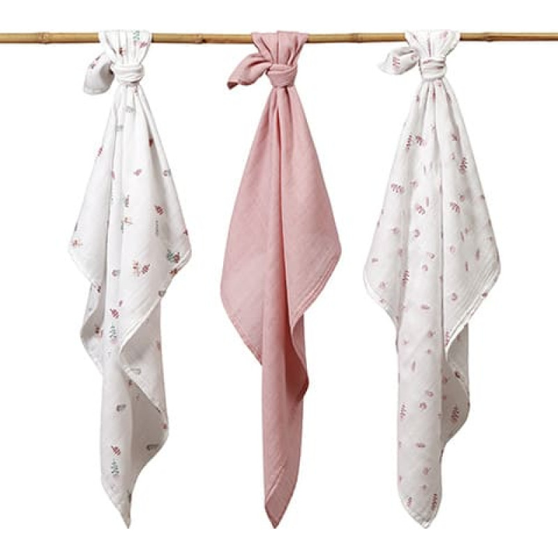 Babyono 397/14 BAMBOO DIAPERS 3PCS PINK