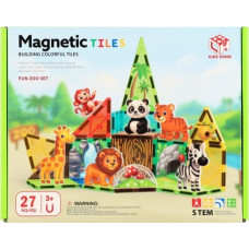 Mega Creative KLOCKI - 02295 - magnetyczne - ZOO - 27 el