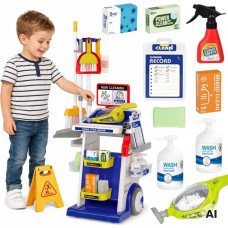 Woopie Kids Cleaning Set Trolley Vacuum Cleaner Accessories XXL 22 pcs