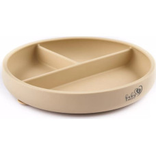 Baby In World BABY 01295 Talerz silikonowy z podziałką Sand