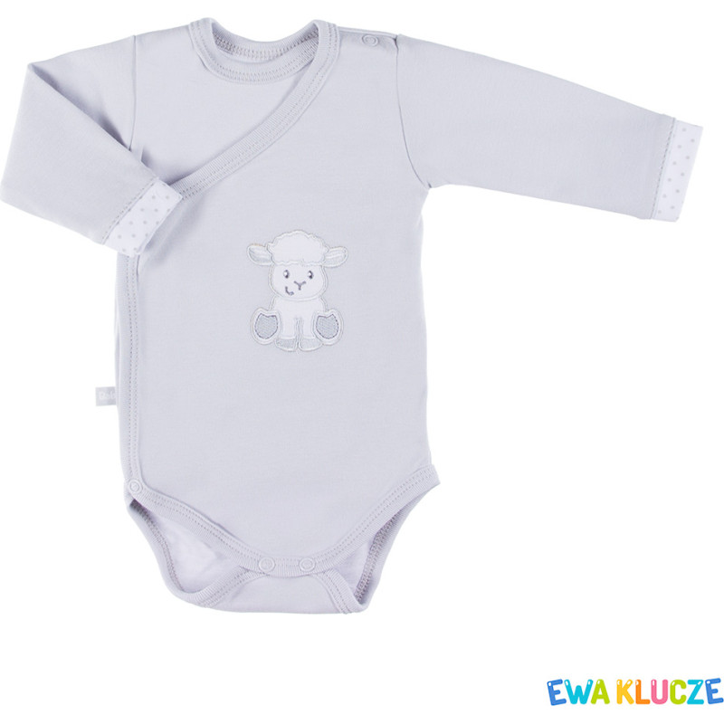 Ubranka EWA 852779 NEWBORN Body REGL DŁ szary 56