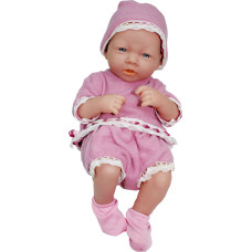 Bambolina leļļu mazulis ar piederumiem 36cm New Born Baby With Sleep Bag With Mesh Bag In Pink Shoes Box, BD1632SB