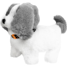 Minikid Plush toy - 851882 -  walking DOG - WHITE / GREY