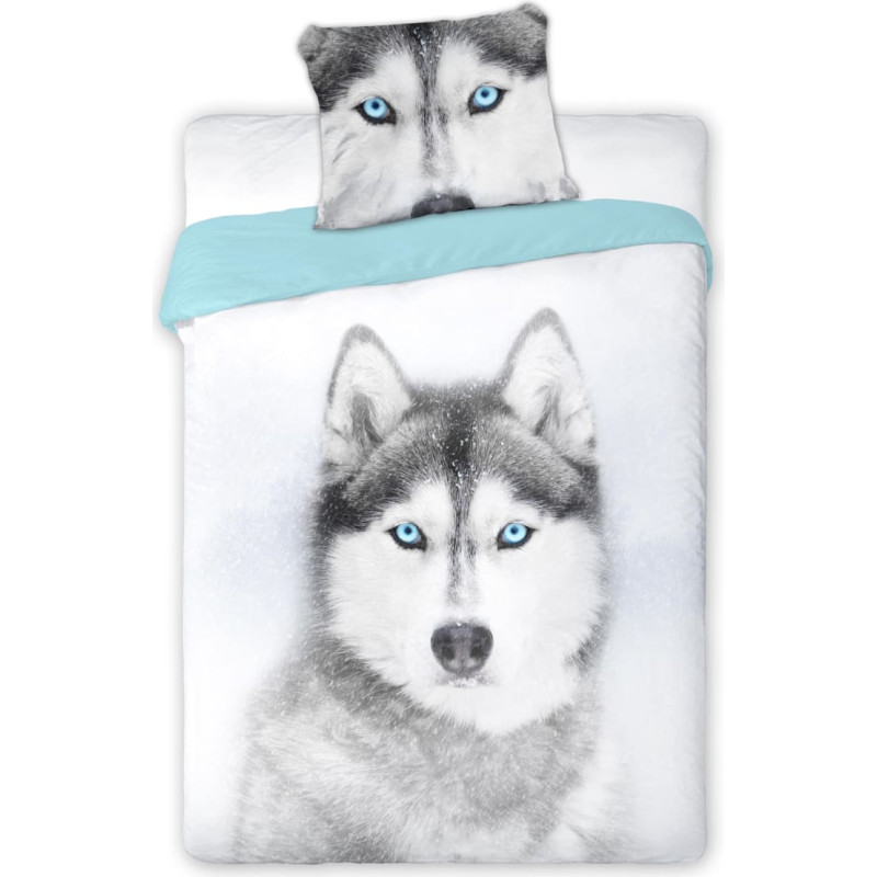BEDDING SET WILD HUSKY 160X200+70X80 COTTON.YOUTH.