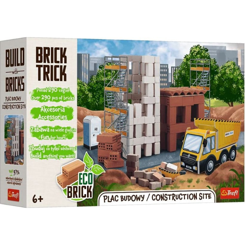 Trefl BRICK TRICK 61912 Klocki ceramiczne Plac budowy