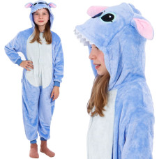 Springos Bērnu kigurumi pidžama Stitch, viengabala kombinezons Springos HA5065, izmērs 120-130 cm